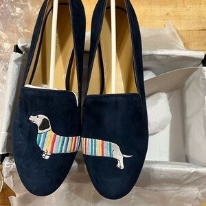 Brand-new with box. Women’s size 9.5 Talbots with fun dachshund embroidery.